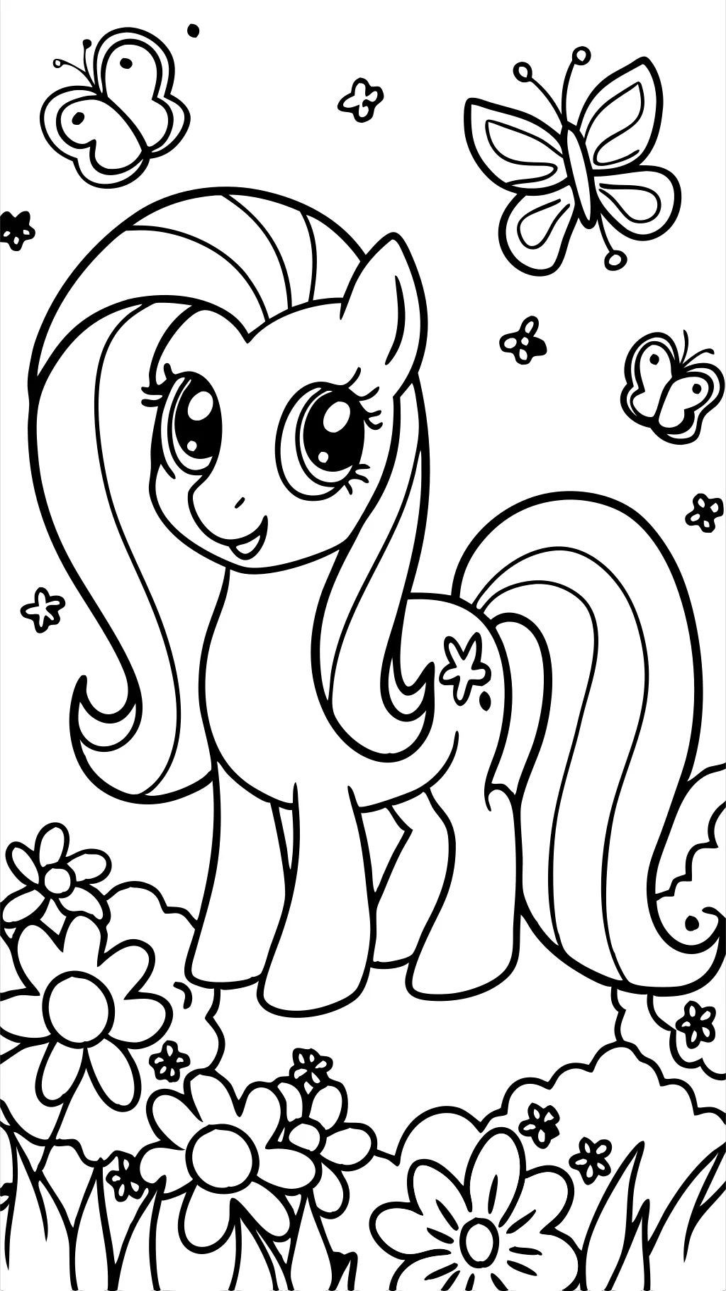 my little pony coloring pages fluttershy